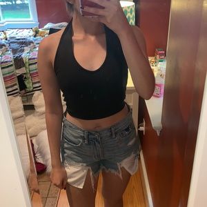 Black halter tank top from Brandy Melville